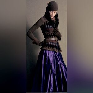 Ralph Lauren Collection Fall 06 Multi Fair-isle Cashmere Wool Angora Peplum Vest